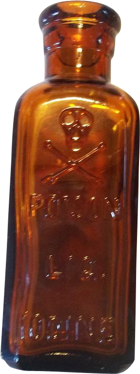 Amber Brown Glass Iodine Embossed Skull Crossbones - Skull And Crossbones (762x762), Png Download