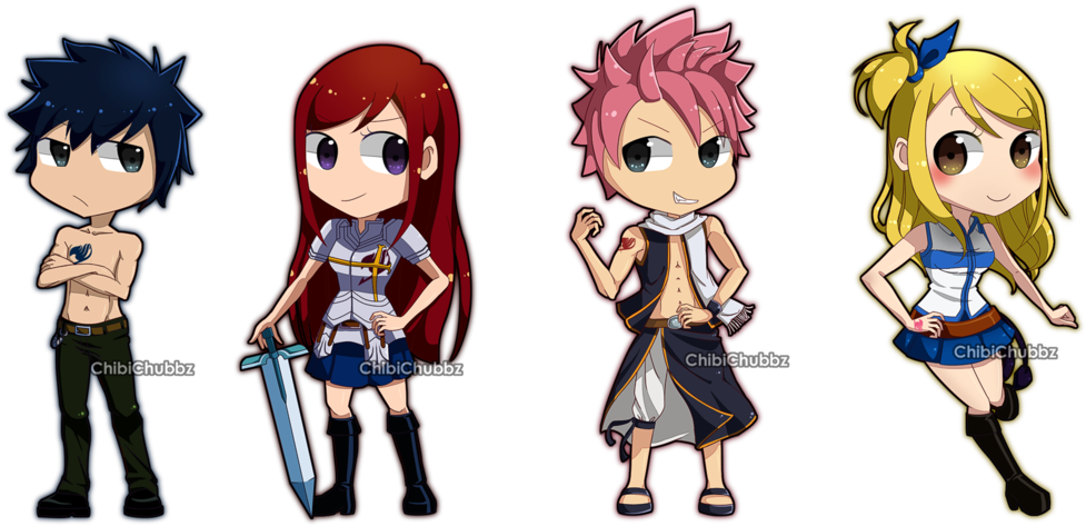 Clip Art Royalty Free Anime Clipart Fairy Tail - Manga Chibi Fairy Tail (1024x614), Png Download