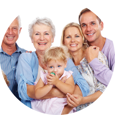 Png Fam - Happy Family With Grandparents (400x400), Png Download