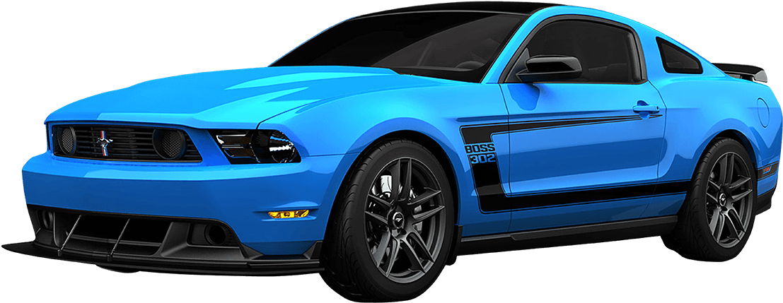 Dallas' Top Commercial, Residential & Car Window Tint - Blue Ford Mustang 2016 (1200x457), Png Download