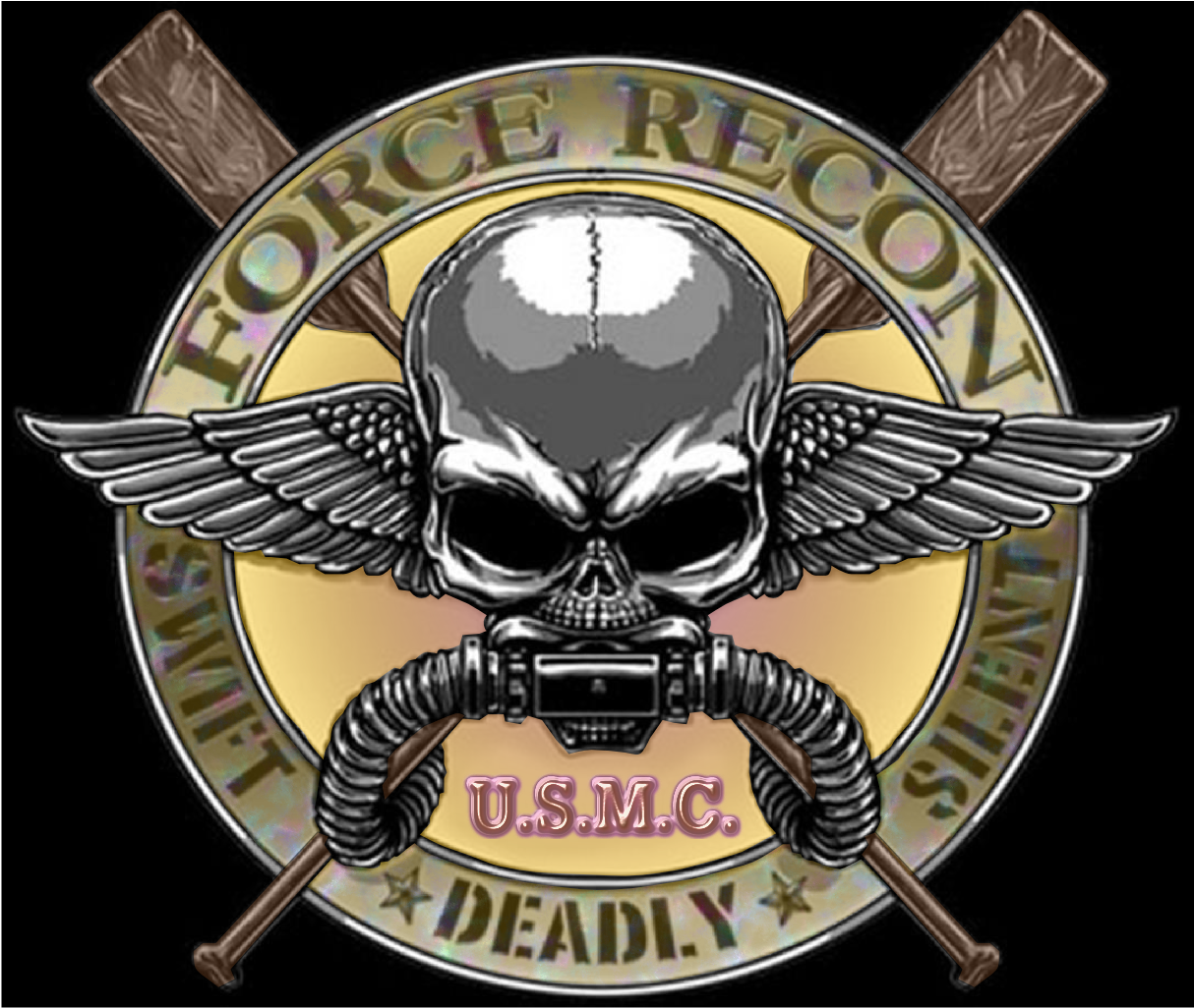 Usmc Force Recon Memorial American Military Car Window - Marine Force Recon (1450x1147), Png Download