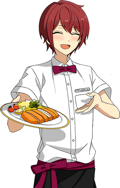 Tsukasa Suou Waiter Dialogue Render - Tsukasa Suou Render (412x643), Png Download