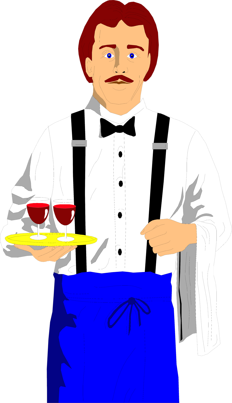 Waiter Transparent Image - Waiter Clipart (958x1659), Png Download