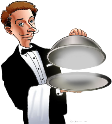 Waiter Clip Art (1024x400), Png Download
