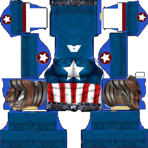 Captain America Kit - Captain America Dls Kit (490x490), Png Download