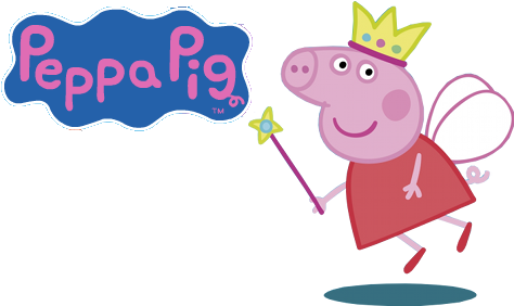 Peppa Pig Tv Show Image With Logo And Character - Peppa Pig Png (500x281), Png Download