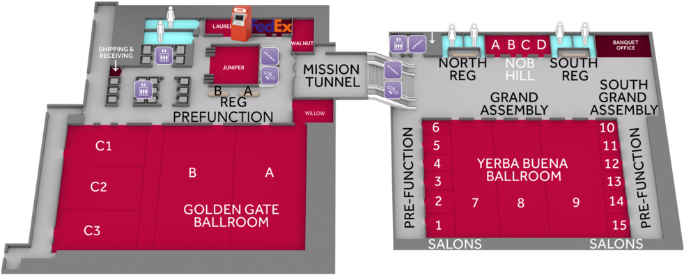 Atmmap2 - Marriott Marquis San Francisco Ballroom (1000x410), Png Download