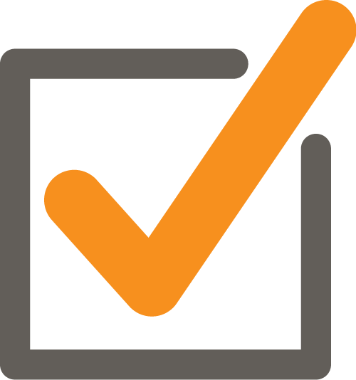 Tornado Safety Tips - Check Icon Orange Png (500x534), Png Download