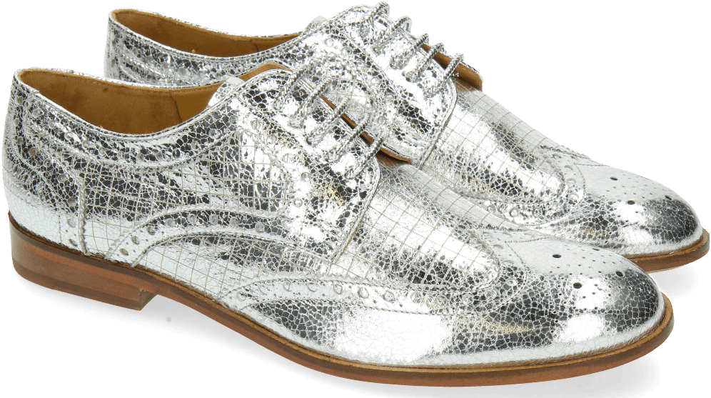 Derby Shoes Sally 66 Crush Metal Silver - Paris (1024x1024), Png Download