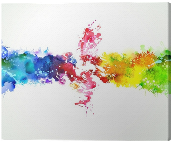 Bright Watercolor Stains Color Canvas Print Pixers - Cloud Color Png (400x400), Png Download