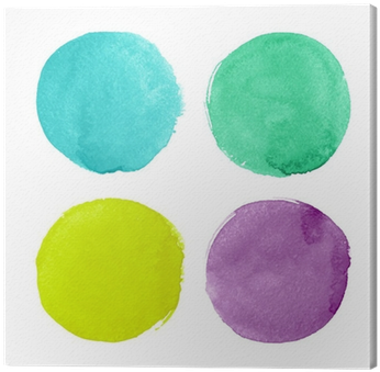 Bright Watercolor Circles For Design Canvas Print • - Design (400x400), Png Download