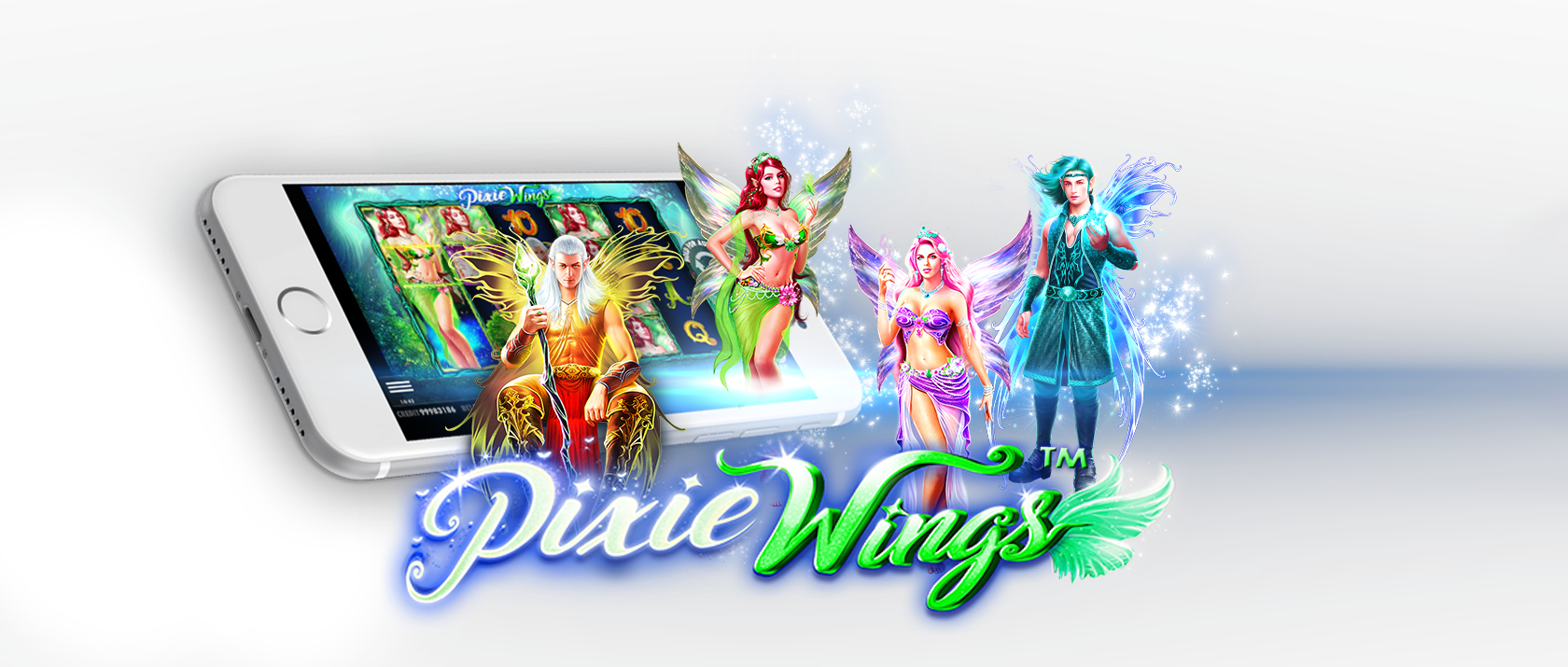 Pixie Wings Slots Game Logo - Illustration (1680x715), Png Download