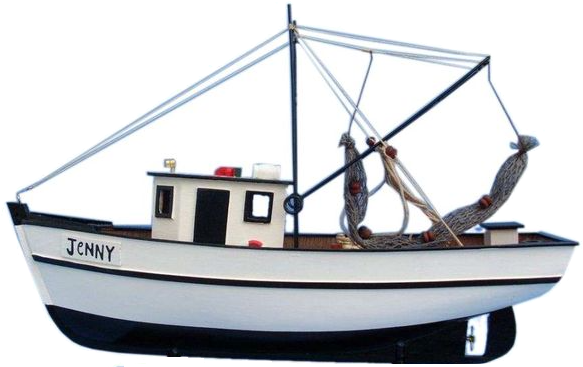 Boat - Forrest Gump - Jenny Shrimp Boat 16 Inch - Forrest (586x375), Png Download