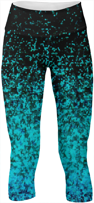 Yoga Pants Glitter Dust Background G3 $65 - Blue Leggings Transparent Background (400x719), Png Download