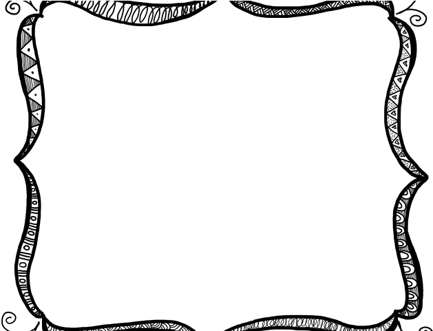 Doodle Frame Cliparts - Melonheadz Border Black And White (640x480), Png Download