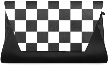Checkerboard Black And White Clutch Bag - Monster Jam Flag (500x500), Png Download