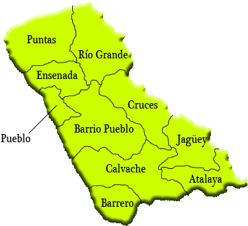 Barrios Of Rincón, Puerto Rico Puerto Rico, Interesting - Rincon Barrios (423x378), Png Download