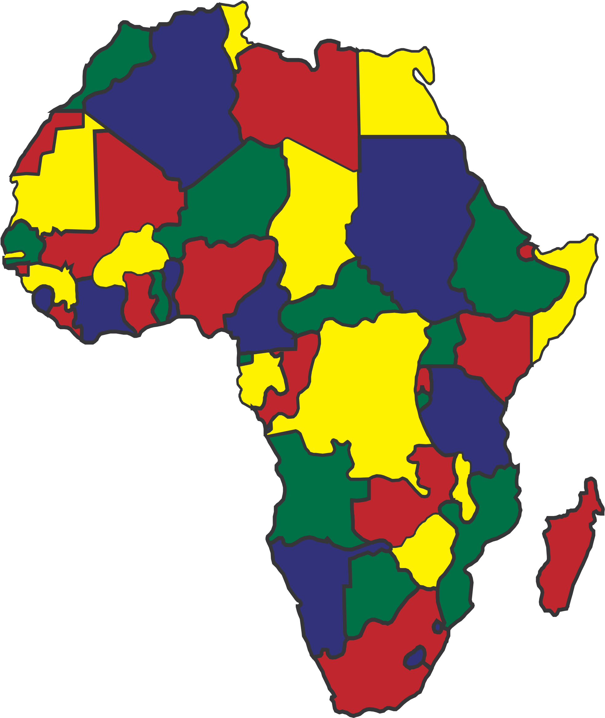 Image Royalty Free Africa Map Clipart - Central Africa (2036x2400), Png Download