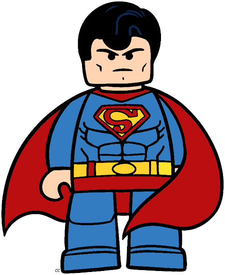 Batman Lego Superman - Superman Lego Clipart (450x551), Png Download