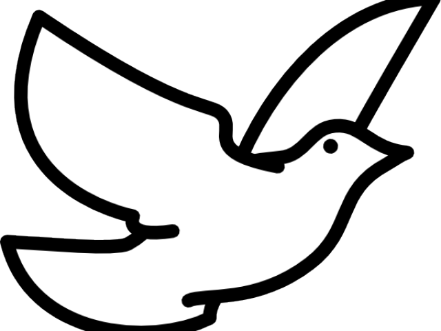Dove Clipart Drawing - Clipart Flying Bird Drawing (640x480), Png Download