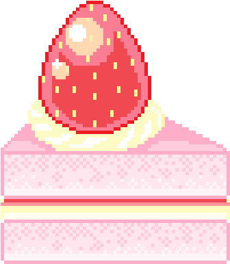 Kawaii Cute Cake Pink Sweet Strawberry Pixel Tumblr - Super Mario Bros 3 Fish (384x418), Png Download