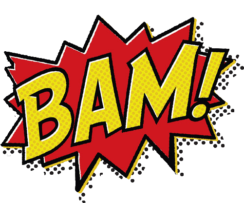 Comic Bam - Comic Bam Pow (500x462), Png Download