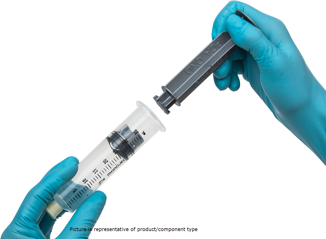 Download Monoject Syringe Barrell With Plunger - Syringe Plunger Png