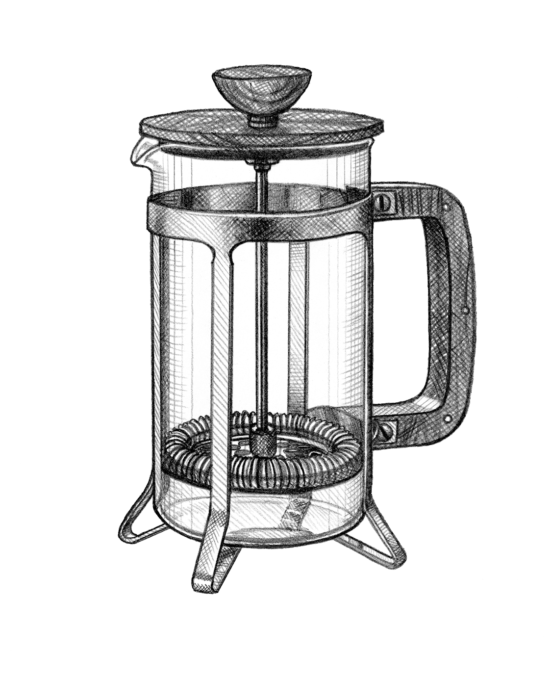 Things You Need - French Press (1179x1429), Png Download