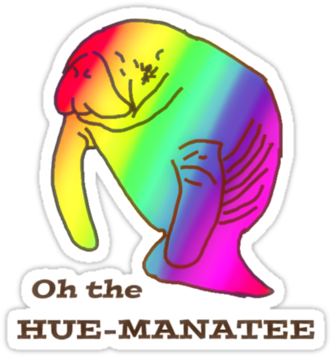 Oh The Hue-manatee By Digitalgriffin - Jews And Italians Throw Blanket (375x360), Png Download