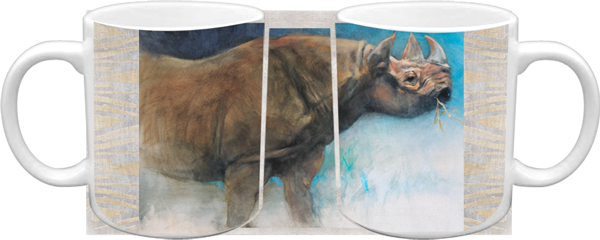 Black Rhino Ceramic Mug - Bison (600x240), Png Download