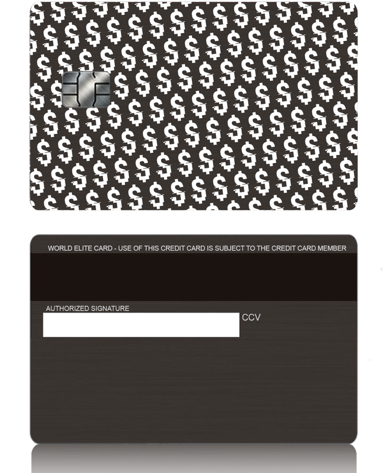Money Money Money Black Metal Credit Debit Card - Louis Vuitton Credit Card Design (800x1000), Png Download