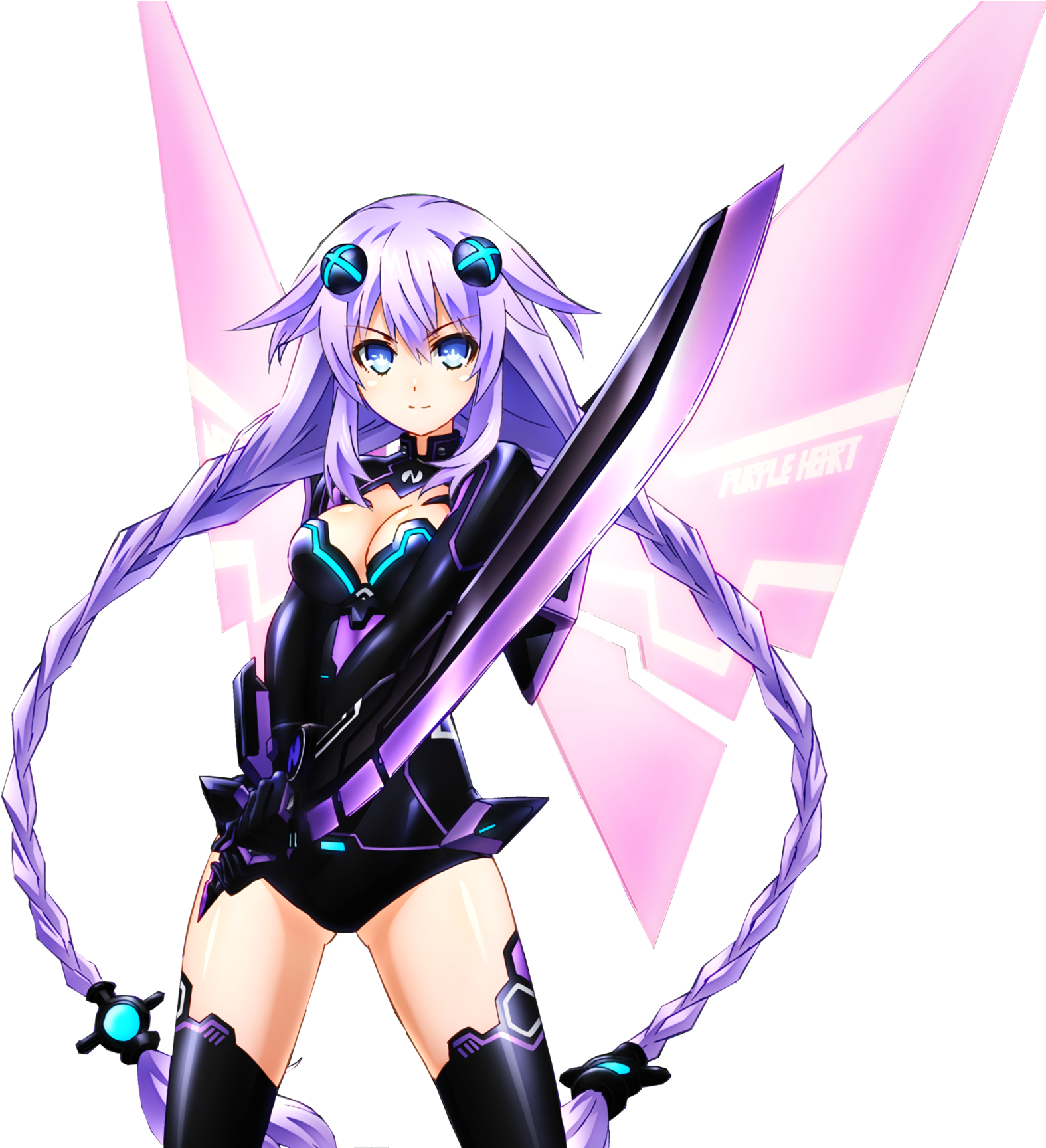 Purple Heart Render By Jessymoonn-d9vgcrl - Hyperdimension Neptunia: Complete Series & Ova (1708x1727), Png Download