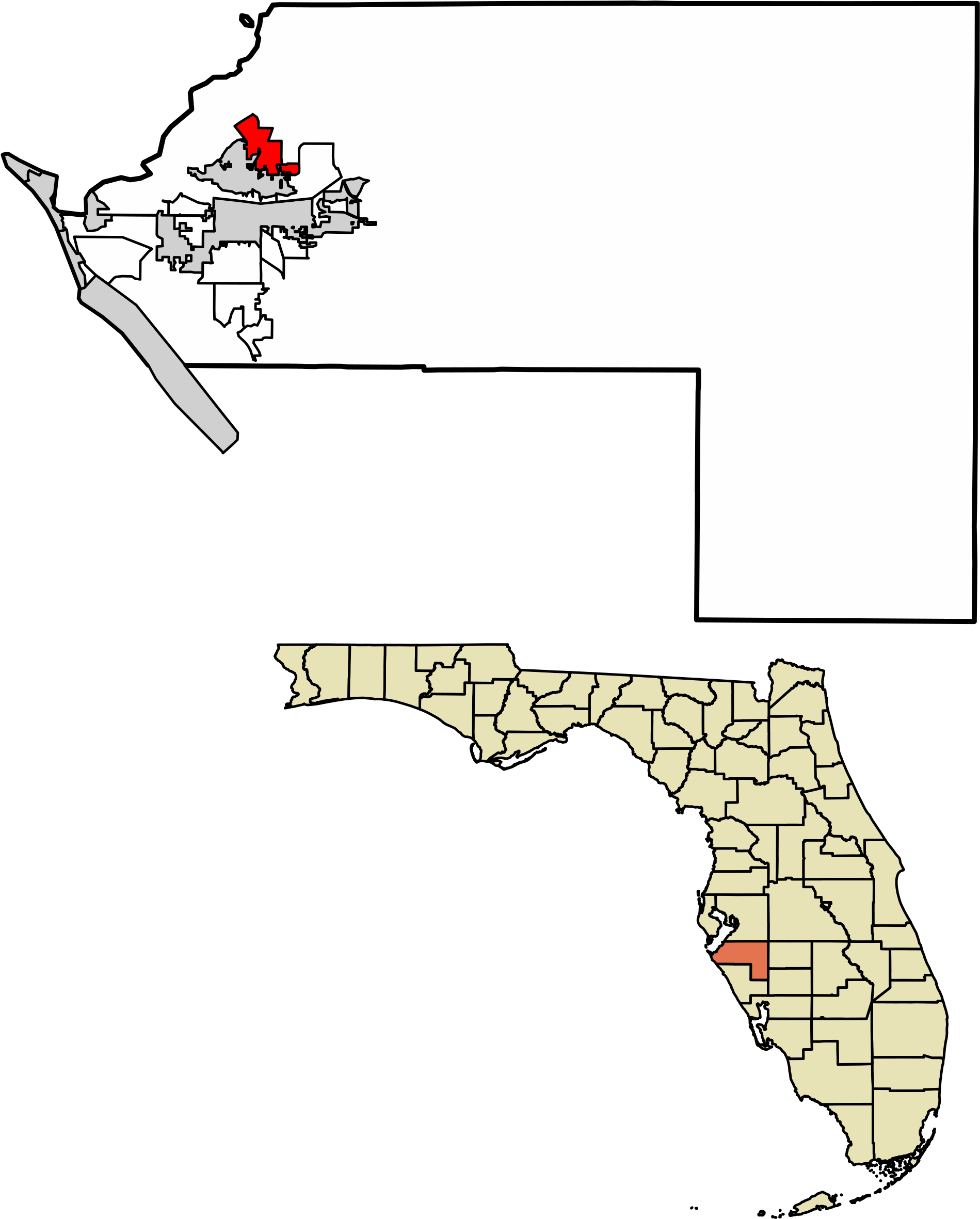 Open - County Florida (2000x2461), Png Download