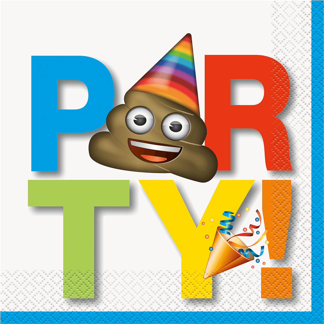 Emoji Napkin - Poop Emoji Emoji Clipart Birthday (1400x1400), Png Download