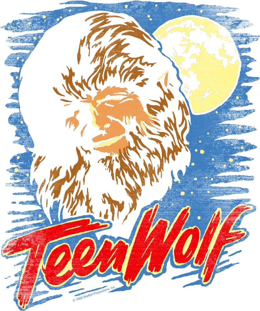 Teen Wolf Moon Wolf Men's Long Sleeve T-shirt - Illustration (850x1092), Png Download