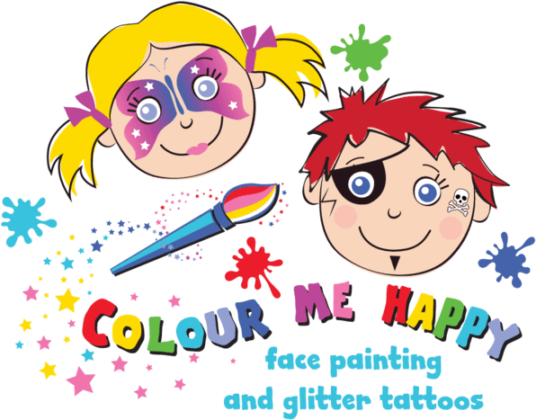 Banner Free Face Painting Clipart - Face Painting Cartoon Png (640x639), Png Download