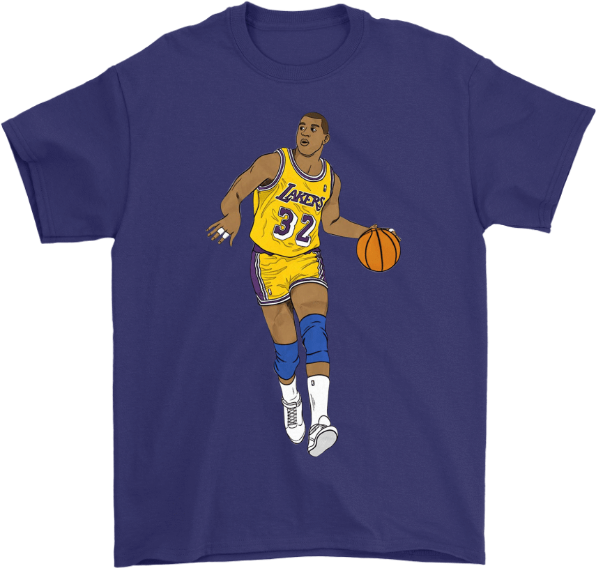 Gildan Mens T-shirt / Purple / S Magic Johnson Cartoon - Buffalo Bills Rick And Morty (1024x1024), Png Download
