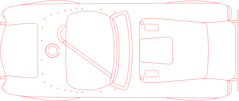 The Blueprint Of Shelby's Cobra - Line Art (800x338), Png Download