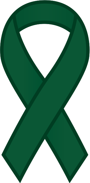 Ribbon Sticker Icon Dark Green - Dark Green Ribbon (294x600), Png Download