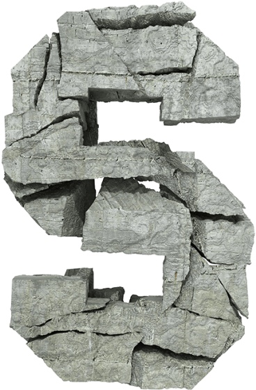 Concrete Rock Font - Rock Letter (595x595), Png Download