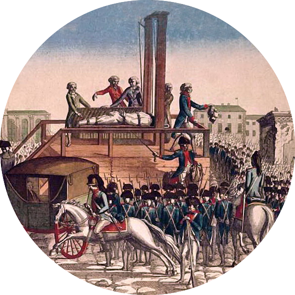 Ghouls Behind The Guillotine - King Louis Xvi Guillotine (596x596), Png Download