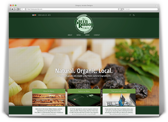 The Green Ribbon Bakery - Website (556x404), Png Download
