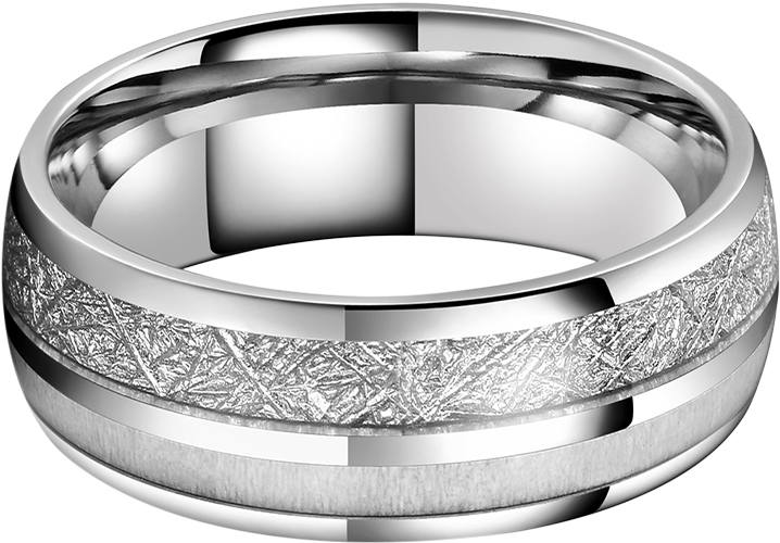 King Will Meteor™ Imitated Meteorite & Antler Inlay - Ring (1100x1100), Png Download