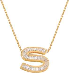 Letter Ss Gold Pendants (464x464), Png Download