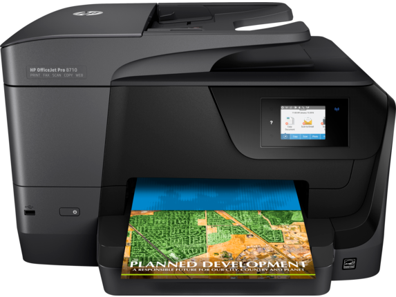 Hp Officejet Pro 8710 All In One Printer - Hp Officejet Pro 8710 (573x430), Png Download