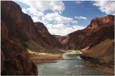 The Colorado River In Grand Canyon - Fjord (420x288), Png Download