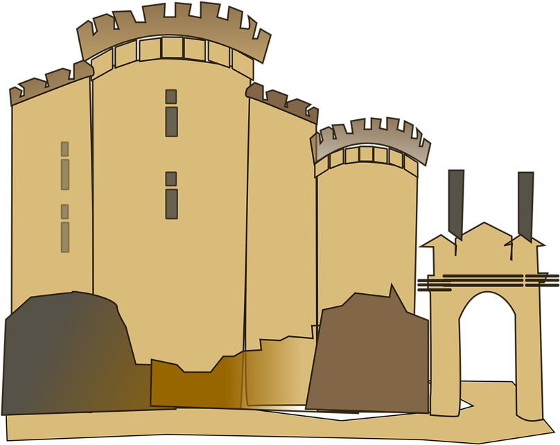 Bastille Castle France Prison Cartoon - Storming Of The Bastille Clipart (916x750), Png Download
