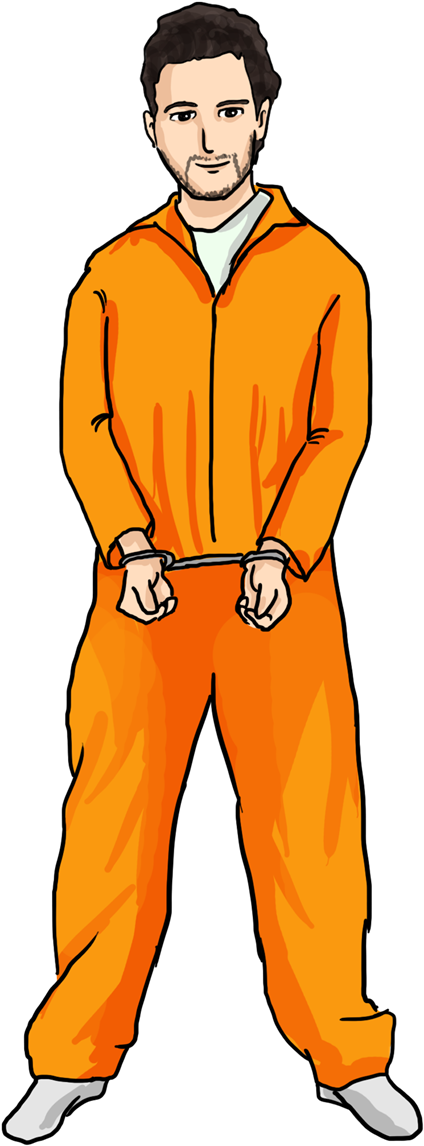 Clip Freeuse Man In Jail Clipart - Prisoner Clipart (600x1188), Png Download