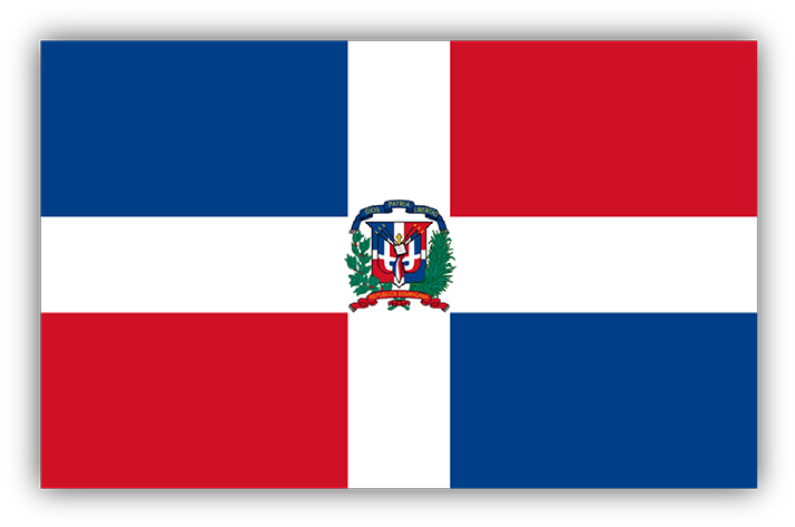 Dominican Republic Flag Bumper Sticker - Drapeau De La République Dominicaine (720x720), Png Download