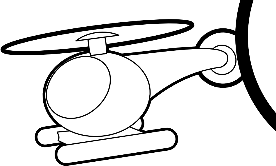 2013 May 07 Colouringbook - Helicopter Black And White Clipart (999x676), Png Download